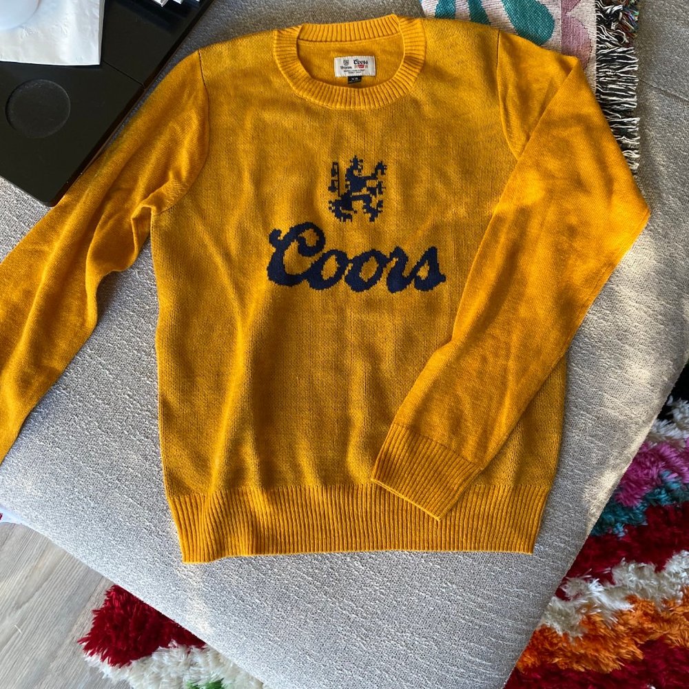 NEVER WORN Vintage-Style Coors Sweater Brixton Coors banquet limited edition